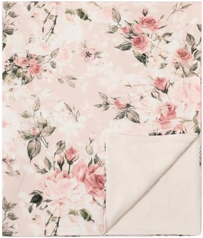 Galabloomer Unisex Baby Blanket - Vintage Rose