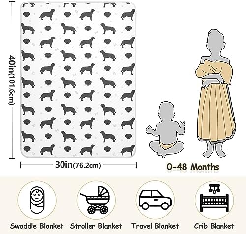 KICPOAY Swaddle Blanket 30x40 Inch Soft Cotton for Baby and Dogs