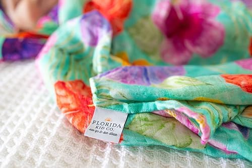 Florida Kid Co Hibiscus Baby Swaddle Blanket