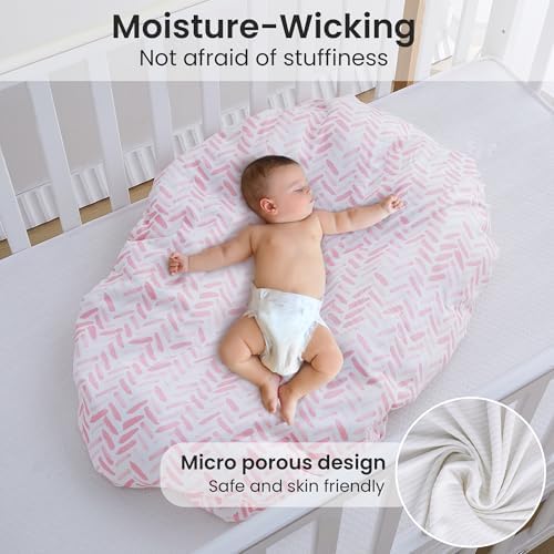 Jersey Swaddle Blanket Ultra Soft Stretchy 40 x 30 Inches 2 Pcs Pink