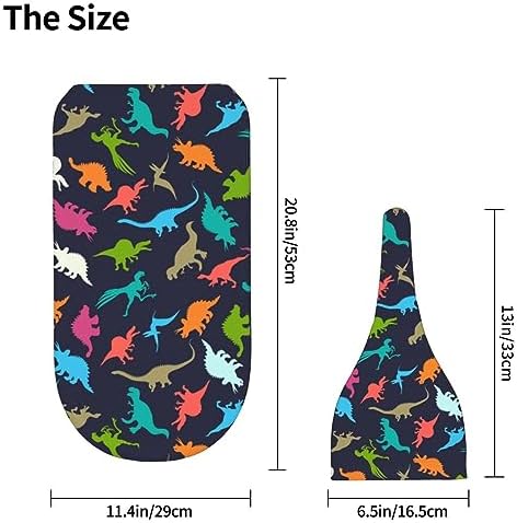 WELBB Dinosaur Swaddle Blanket Beanie Set for Newborns