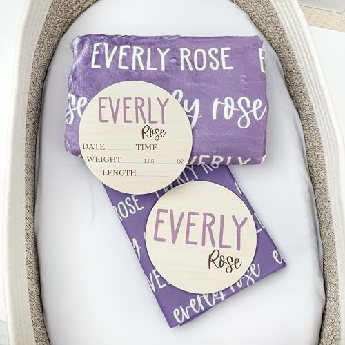 Personalized Baby Swaddle with Custom Name and Birth Stats