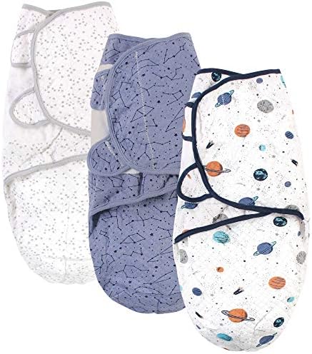Hudson Baby 3pk Swaddle Wrap Quilted Cotton