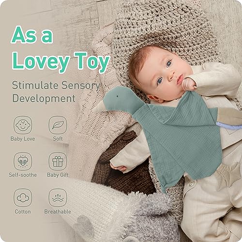 Knirose Muslin Cotton Goose Loveys for Baby Comfort
