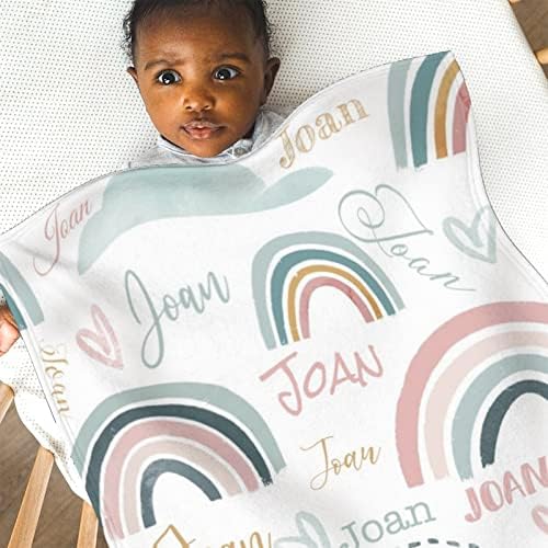 Custom Name Blanket for Baby Kids Pet Family 30x40