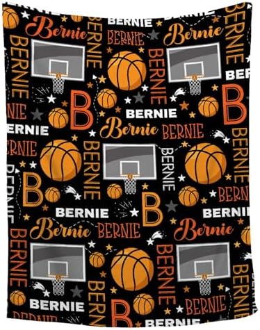 Custom Basketball Name Blanket - Toddler Size 30x40