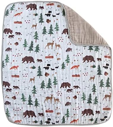 RED ROVR Organic Muslin Baby Blanket - Bear Buddies 30x40