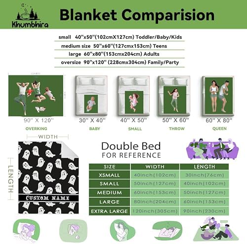 Khumbhira Custom Baby Blanket Spooky Ghost Design