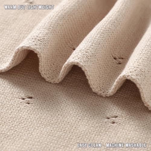 Bleu La La Luxury Organic Pointelle Receiving Blanket