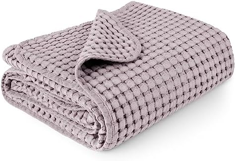 Konssy Waffle Baby Blanket - Soft Cozy Nursery Swaddle for Boys Girls