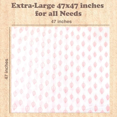 Bublo Baby Muslin Swaddle Blankets 4-Pack Pink
