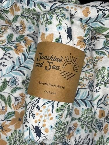 Floral Garden Boho Muslin Swaddle Blanket for Baby