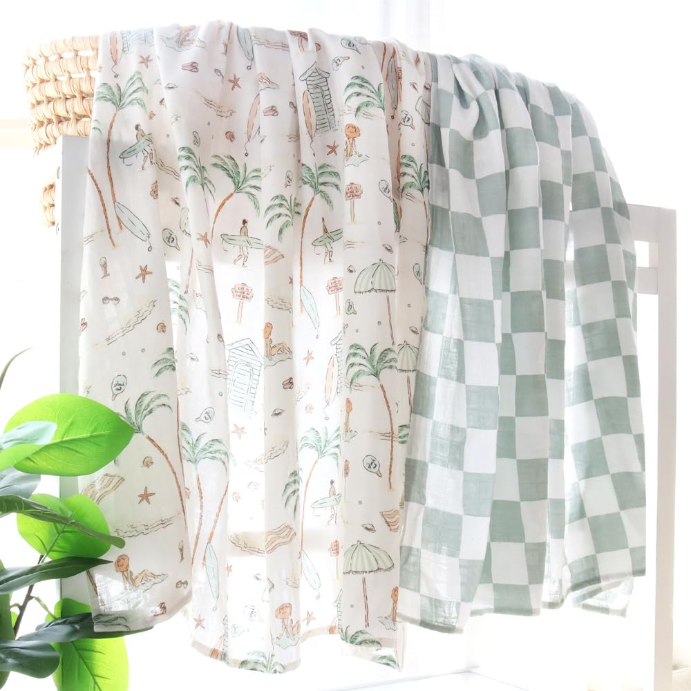 LifeTree Muslin Swaddle Blankets for Boys Girls