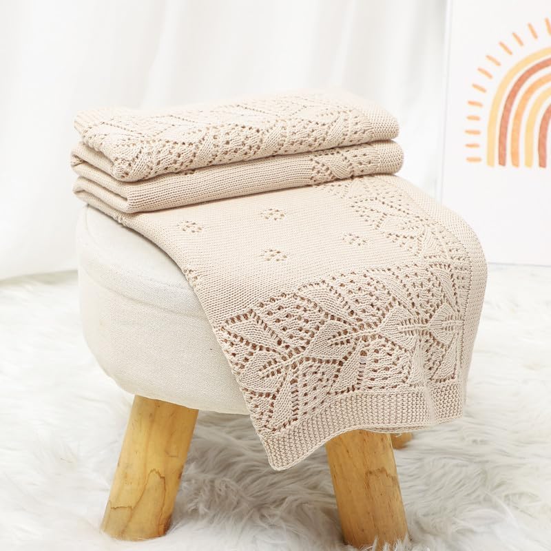 LAWKUL Cotton Cellular Blanket for Baby 100x80cm