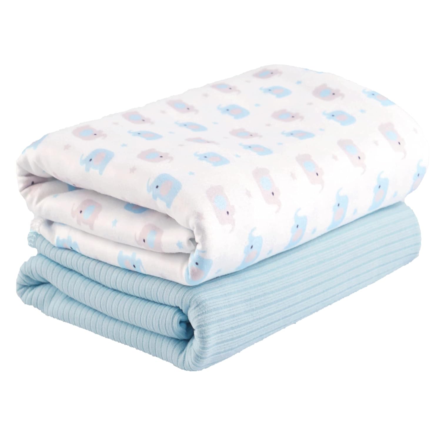 Viviland Elephant Swaddle Blanket 40 x 30 Inches 2 Pcs