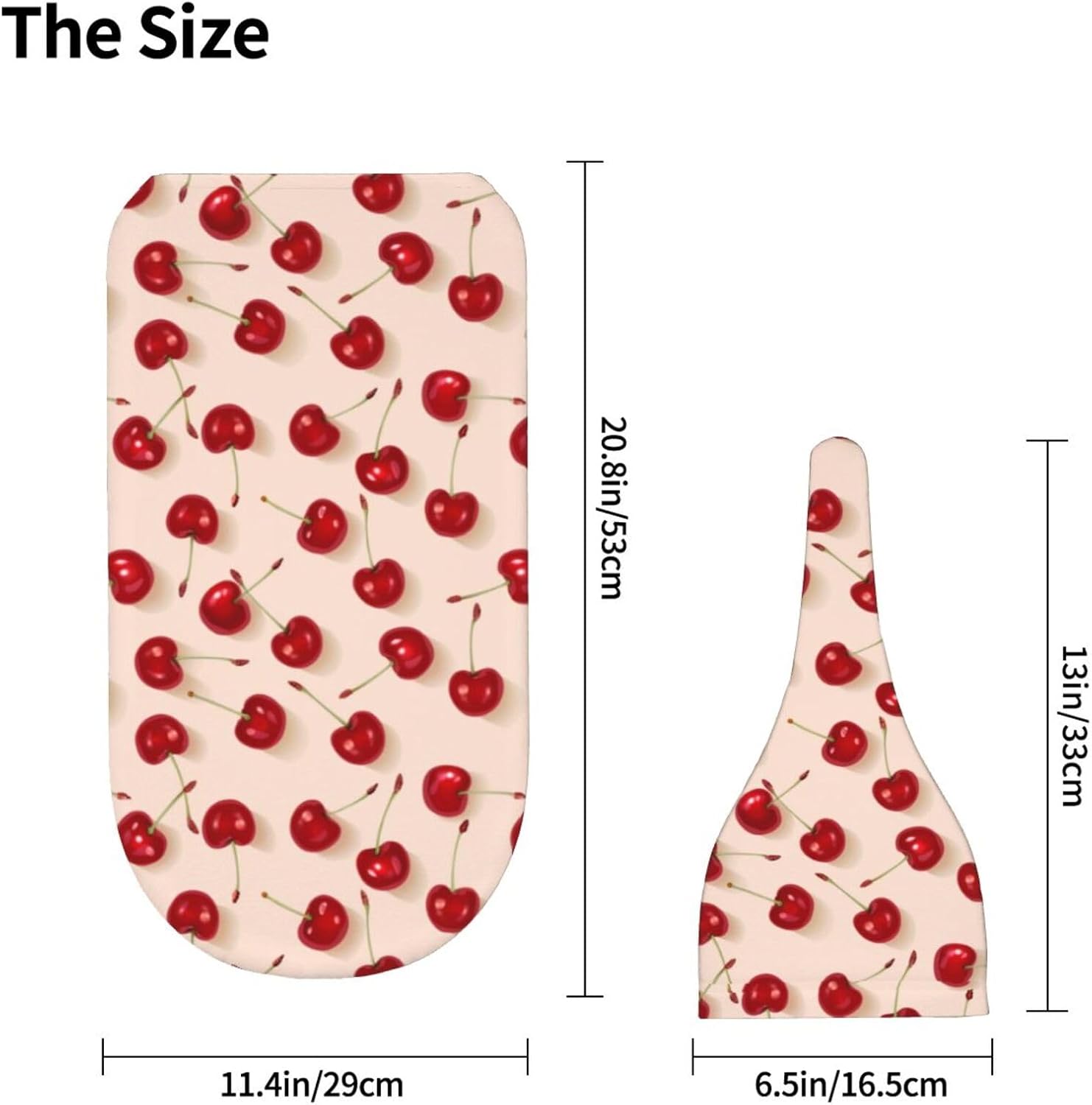 Red Cherrys Pattern Newborn Swaddle Blanket Hat Set