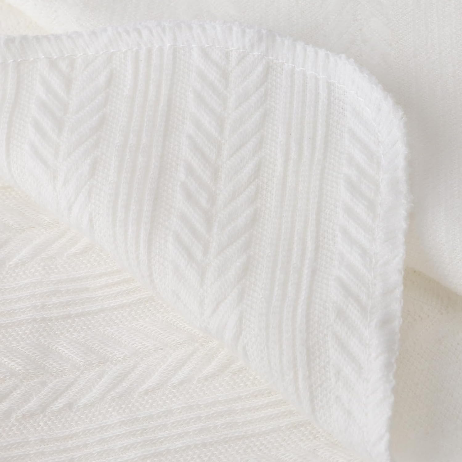 DRESHOW BQUBO Baby Swaddle Blankets Set 4PCS White with Hat and Bow