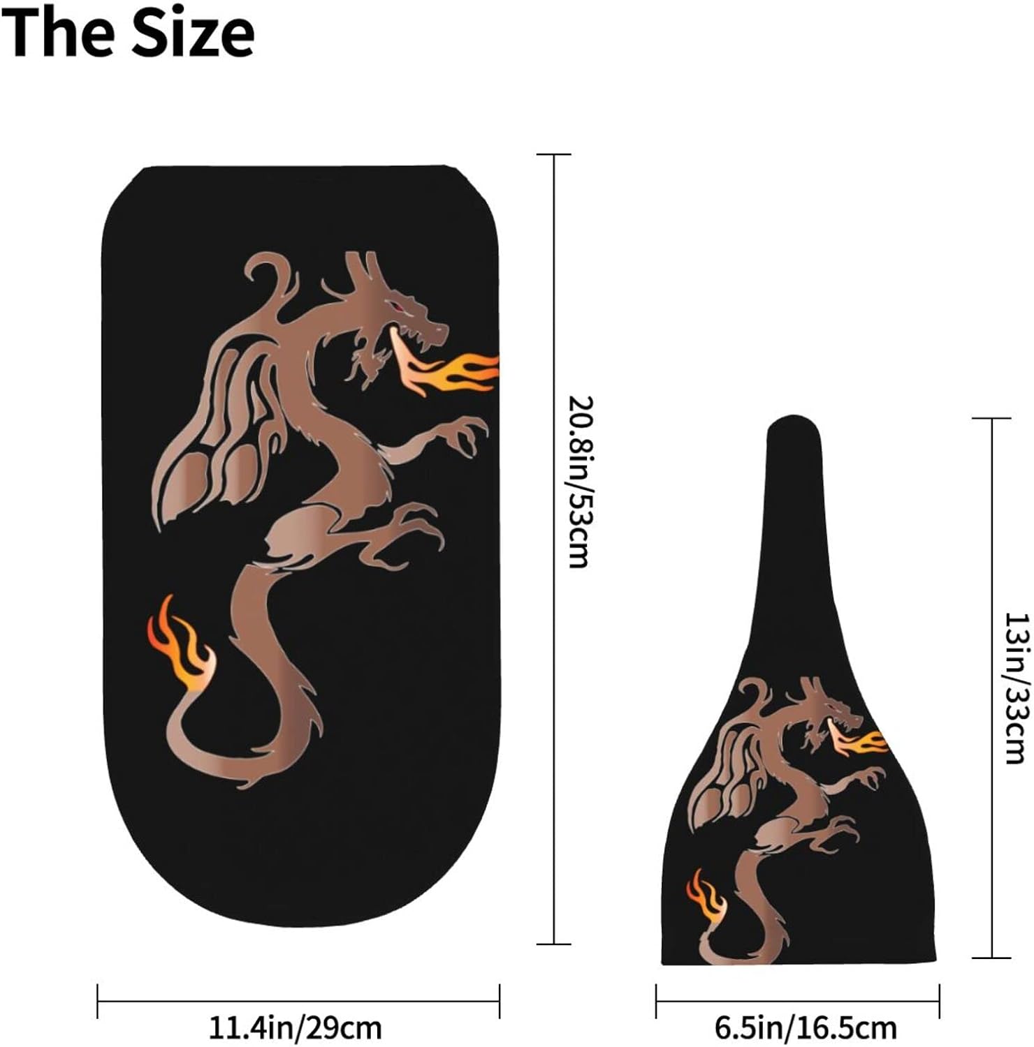AuHomea Fire Angry Dragon Swaddle Blanket with Beanie Hat 1