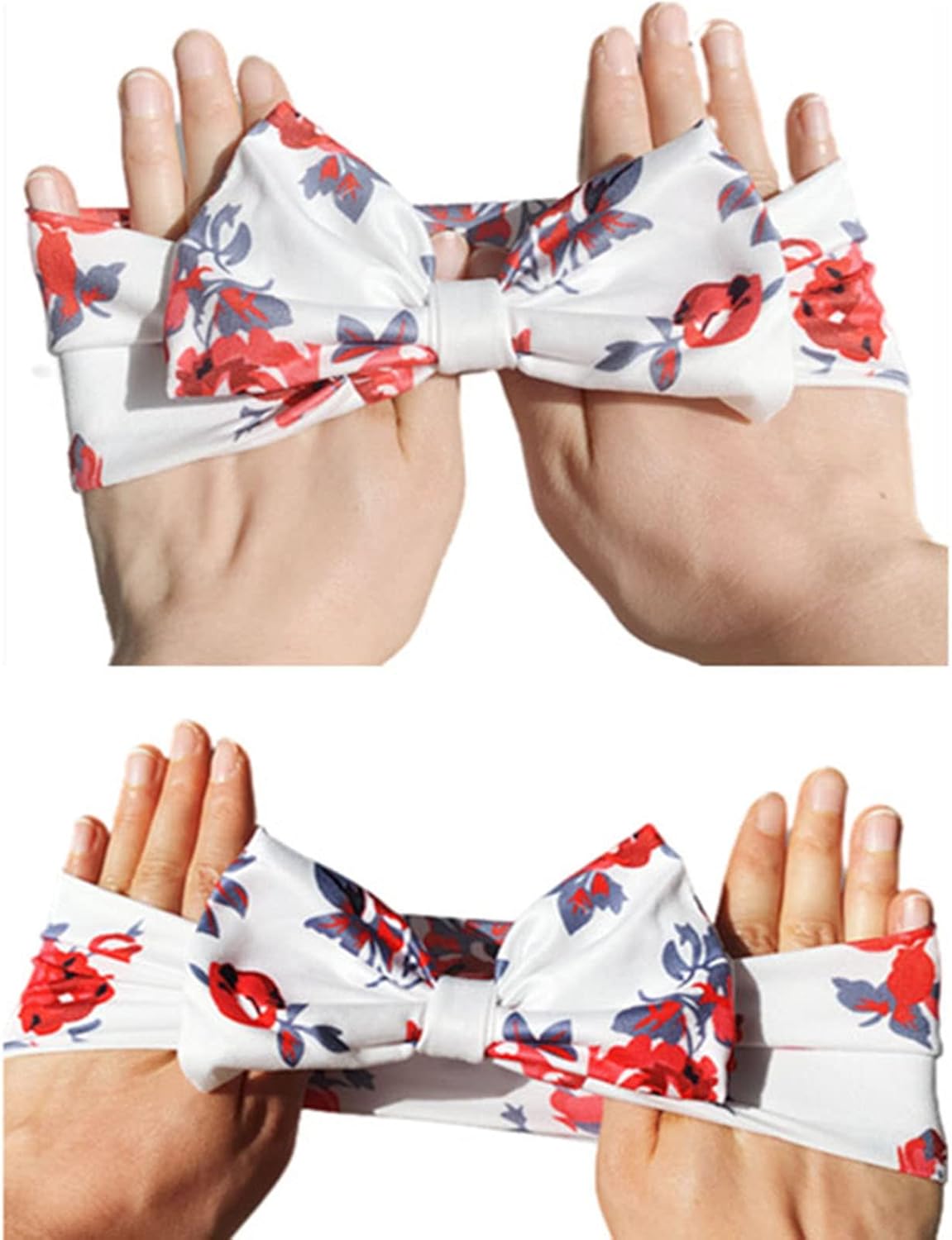 Newborn Swaddle Blanket with Headband for 0-3 Month Baby Red