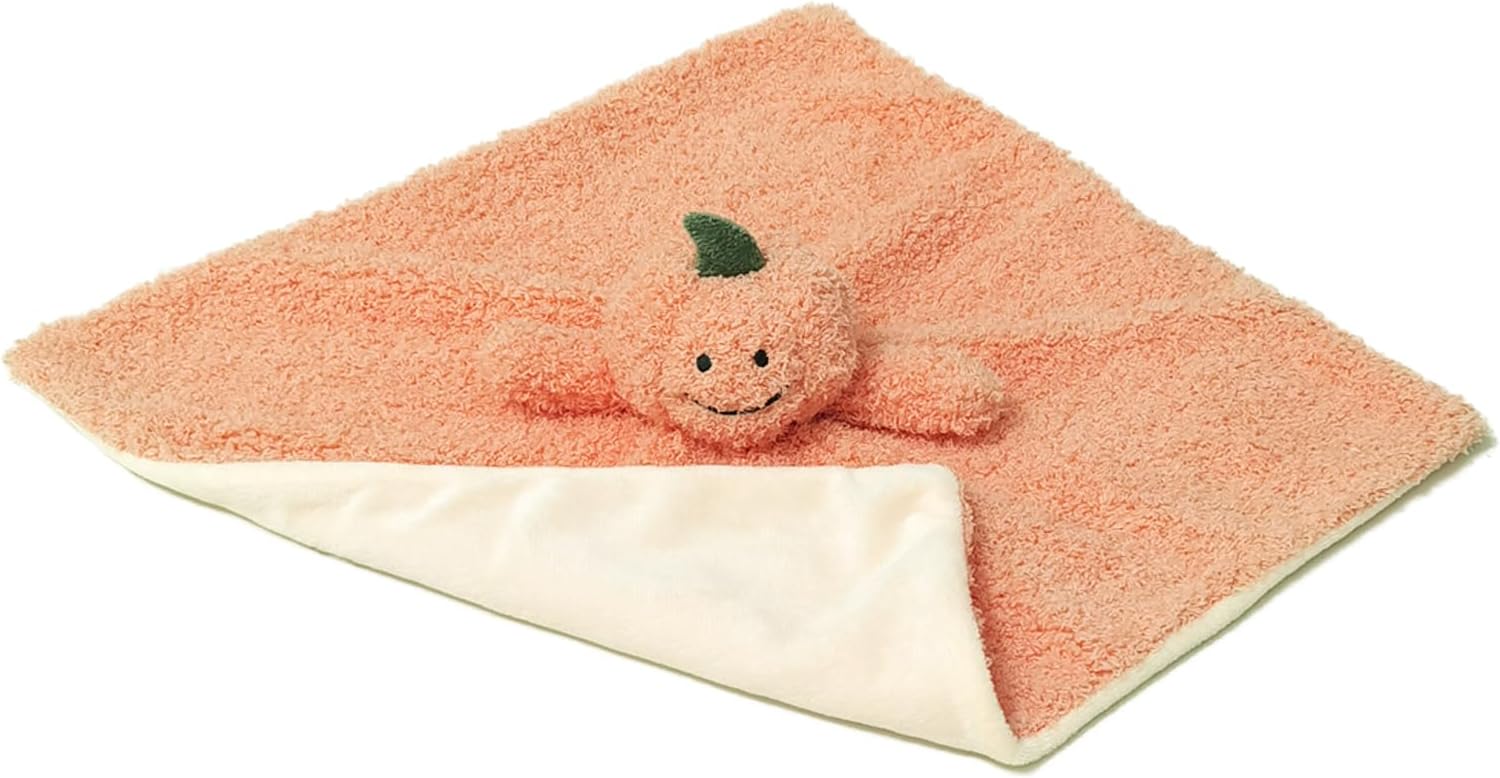 Doindute Baby Orange Pumpkin Security Blanket Plush Lovey for Newborns