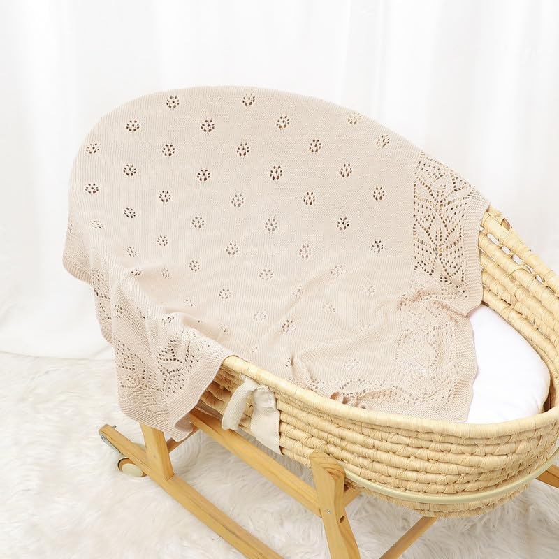 LAWKUL Cotton Cellular Blanket for Baby 100x80cm