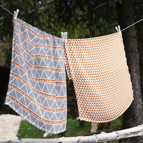 Bacati Liam Aztec Swaddling Blankets 4 Piece Cotton Muslin