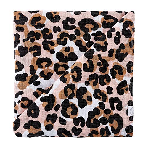 Mud Pie Muslin Swaddle Blanket Leopard