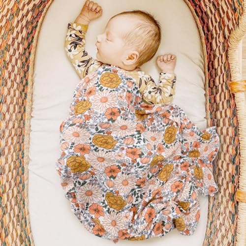 DRESHOW BQUBO Floral Swaddling Blanket Set for Newborns