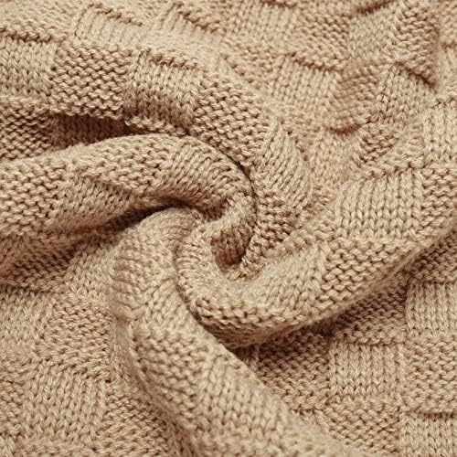 LAWKUL Baby Blanket Soft Cable Knit 40x30
