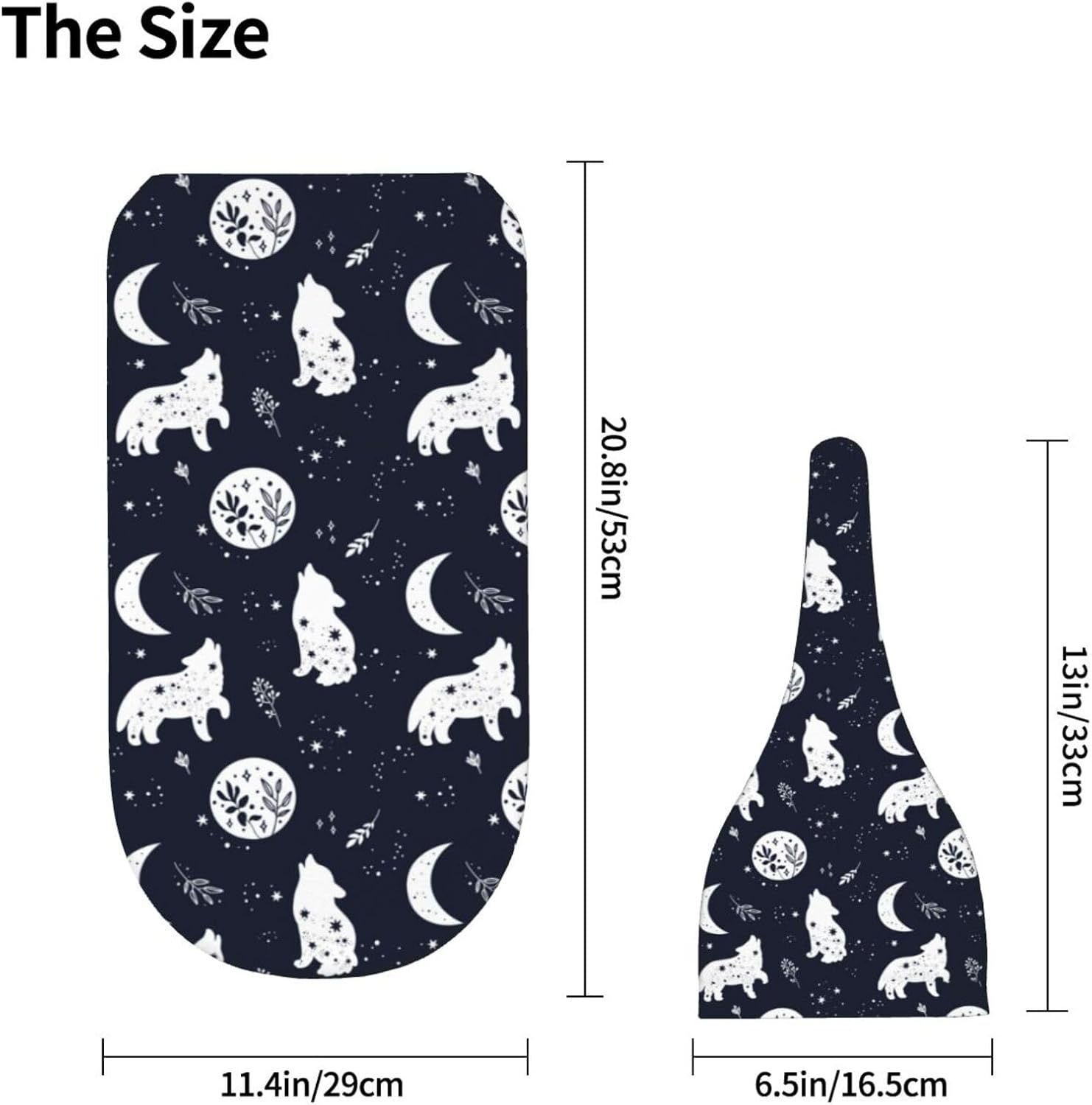 Boho Wolf Newborn Swaddle Blanket Hat Set