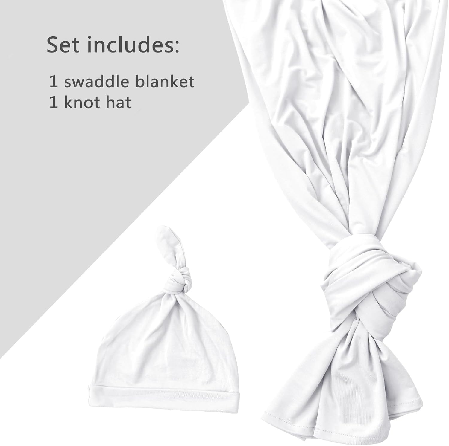 Aijoviko Newborn Swaddle Blanket with Hat Set