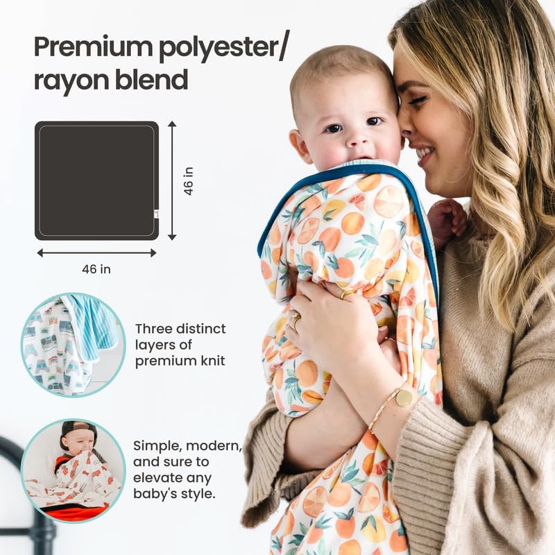 Copper Pearl Zella Three-Layer Baby Blanket - 46x46 Soft Breathable