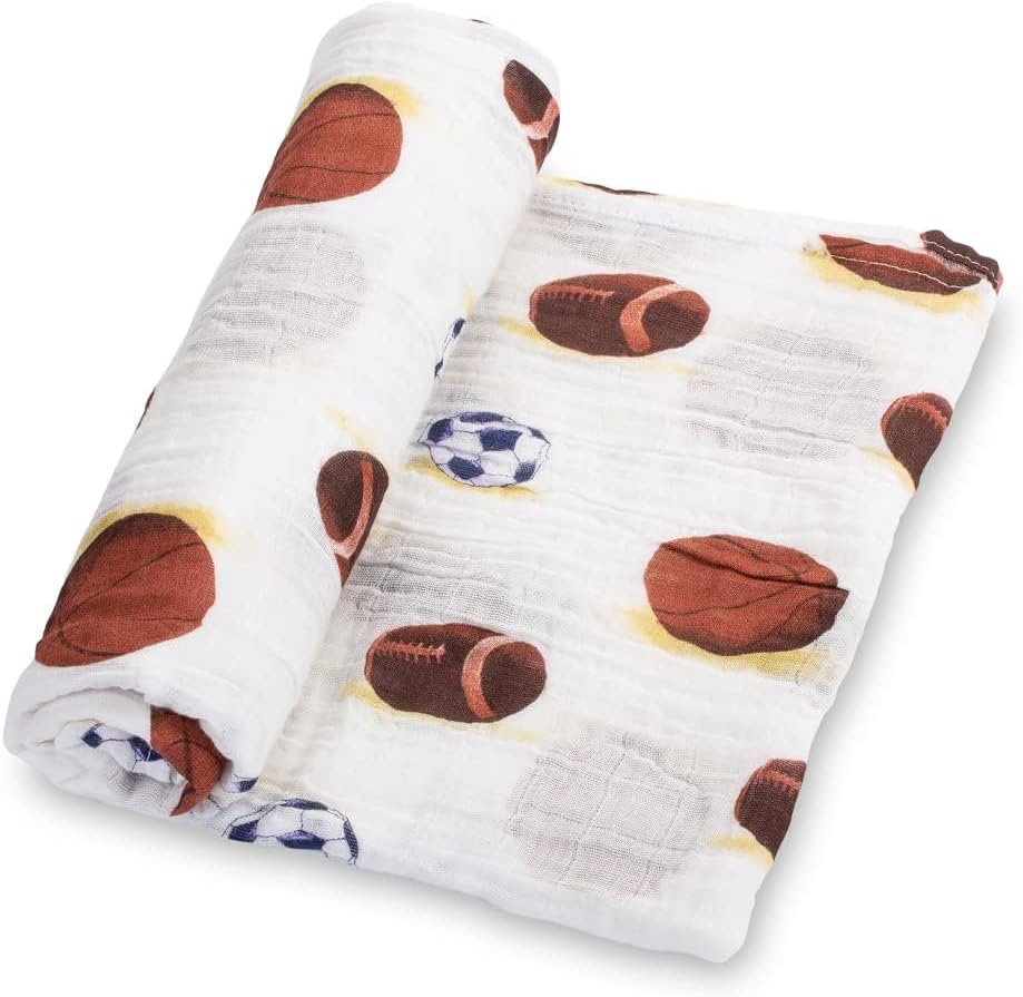 LollyBanks Sports Print Swaddle Blanket Set