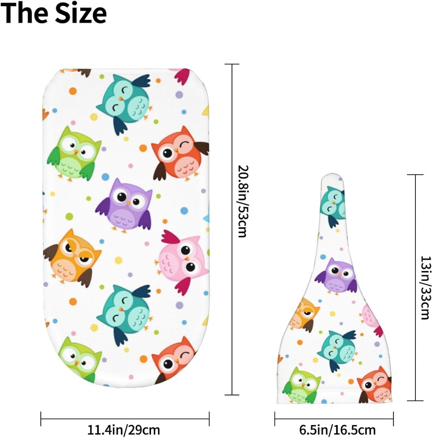Cute Owls Swaddle Blanket Set with Beanie Hat for Newborn 1