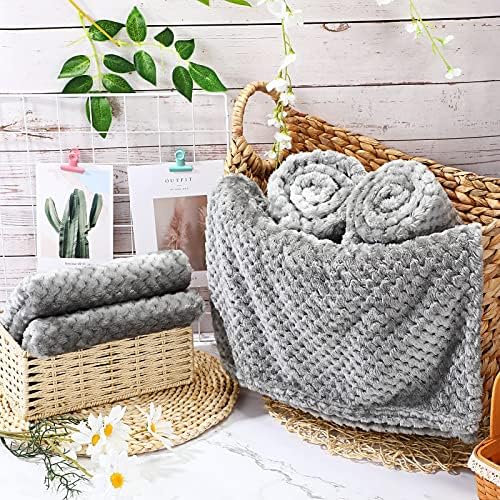 Kenning 4 Pcs Fuzzy Baby Blanket for Boys and Girls
