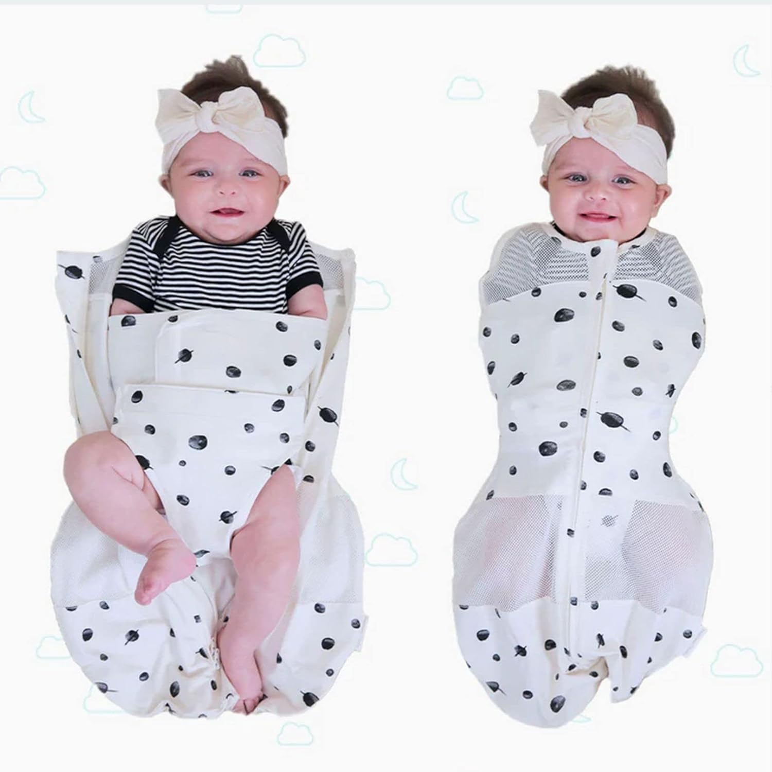 Happiest Baby Sleepea 5-Second Swaddle - Large Organic Cotton 1