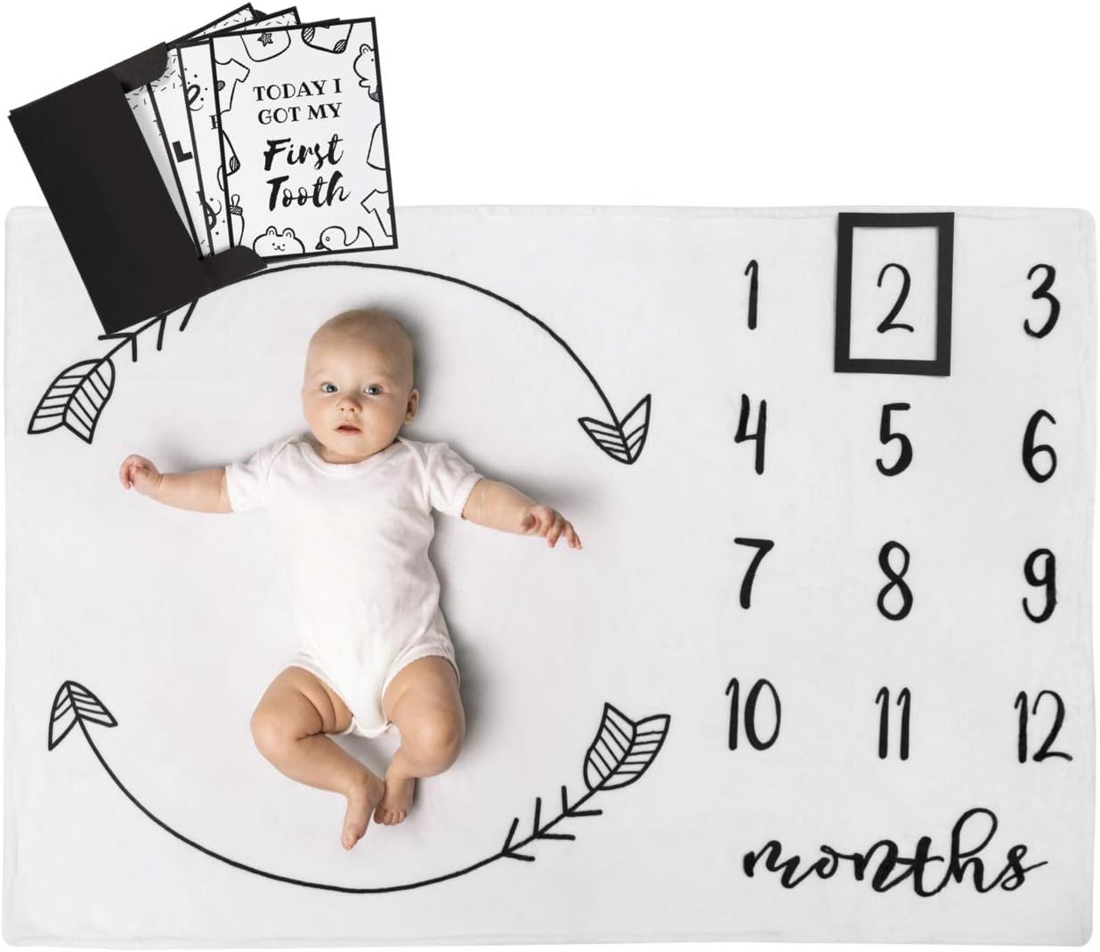 HH Henry Hunter Baby Milestone Blanket with Frame Memory Cards