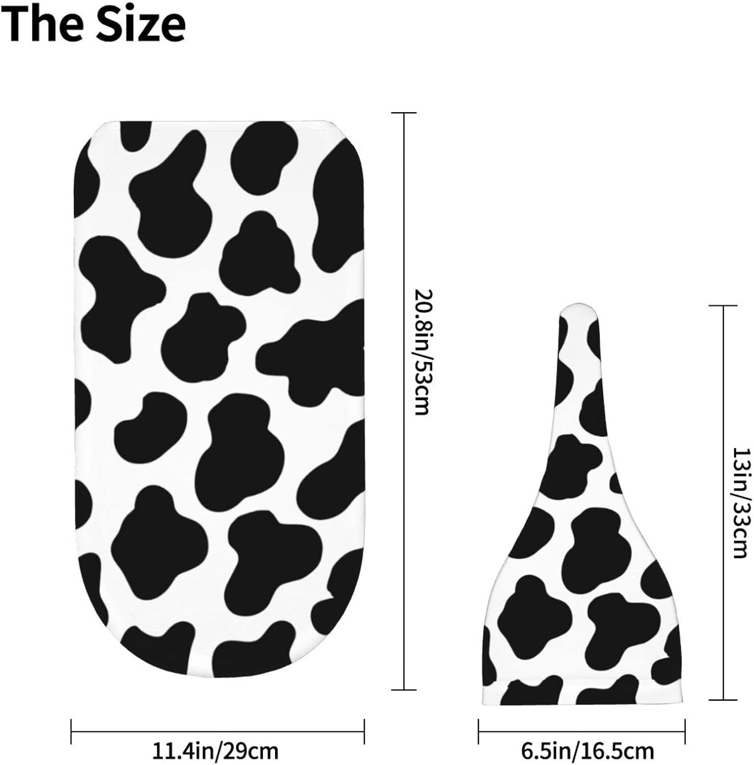 Norchzi Cow Print Swaddle Blanket Hat Set for Newborn Babies