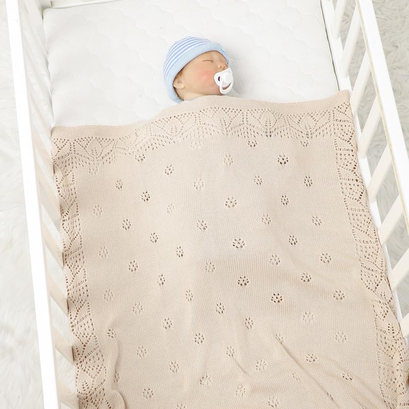 LAWKUL Cotton Cellular Blanket for Baby 100x80cm