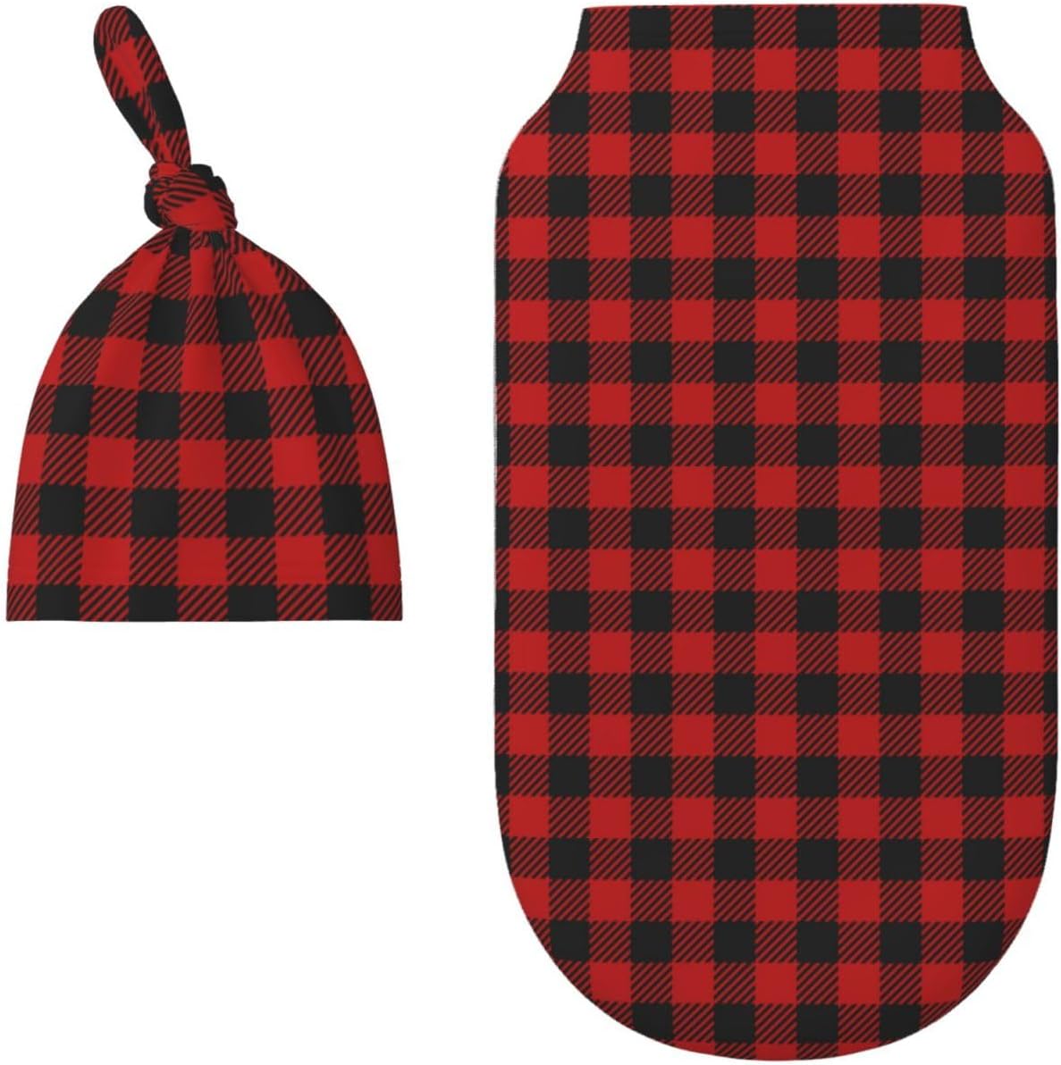 Figtihw Christmas Checkered Swaddle Blanket for Newborn Baby Girls Boys