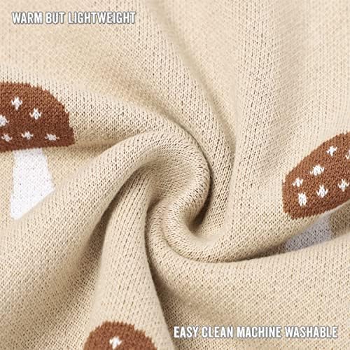Bleu La La Mushroom Swaddle Blanket for Newborns