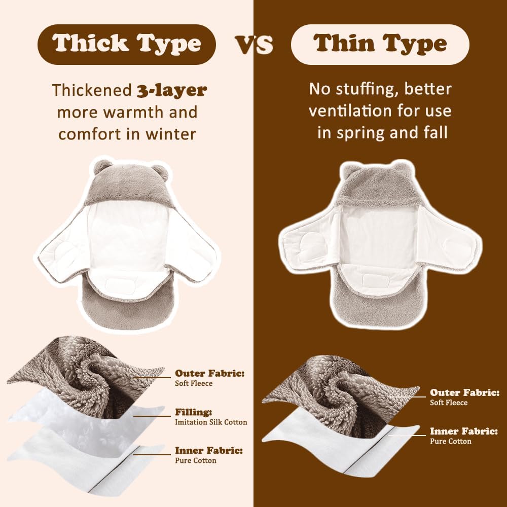 Baby Winter Fleece Swaddle Blanket 0-3 Months Unisex