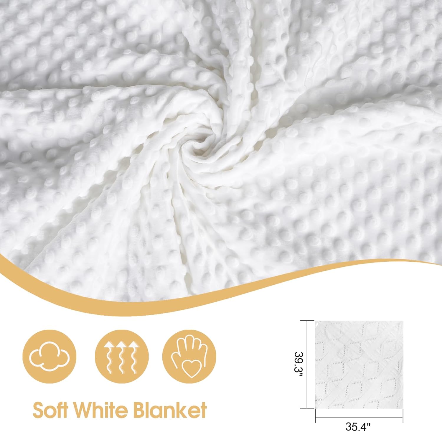 Runeaoys Baby Blanket Swaddle Shawl for Baptism Christening Gifts