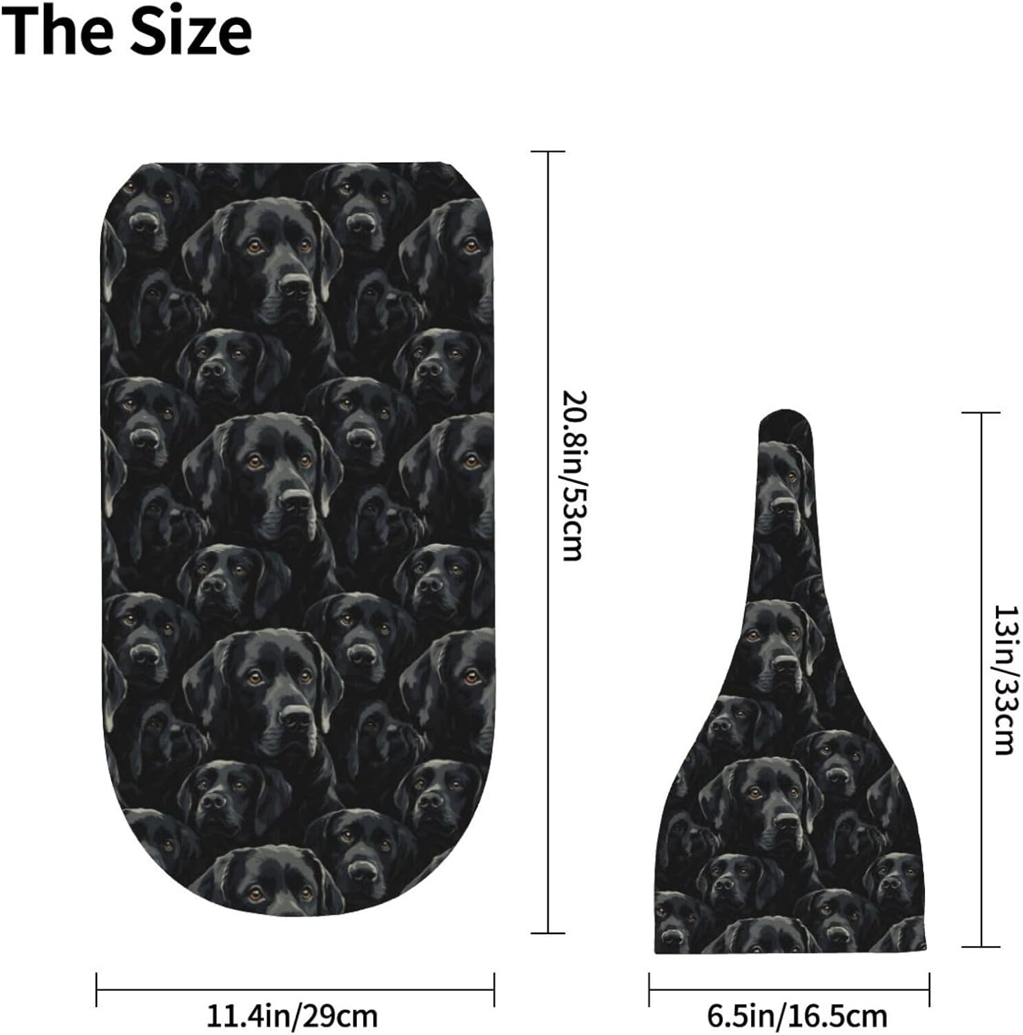 Muishi Black Labrador Swaddle Blanket and Hat Set