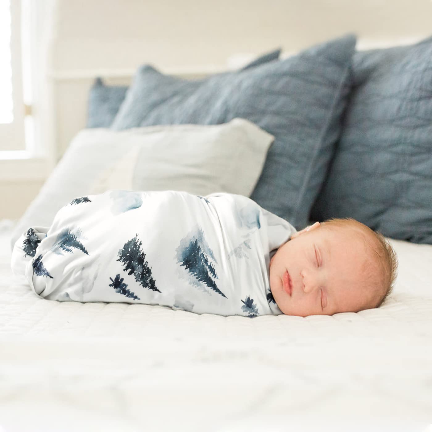 GRSSDER Swaddle Blankets 2 Pack Baby Boys Deer Forest