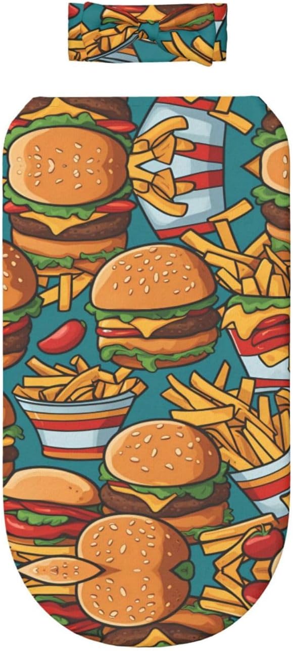 Cute Burger Fries Baby Swaddle Set for Newborn