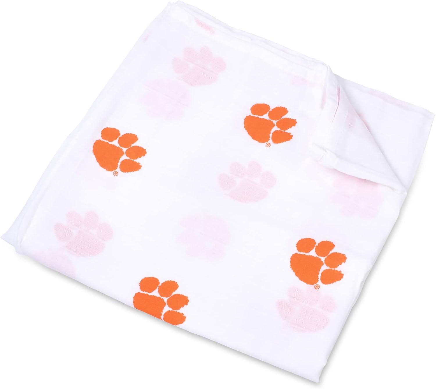 Three Little Anchors Clemson University Muslin Swaddle Blanket 47x47in