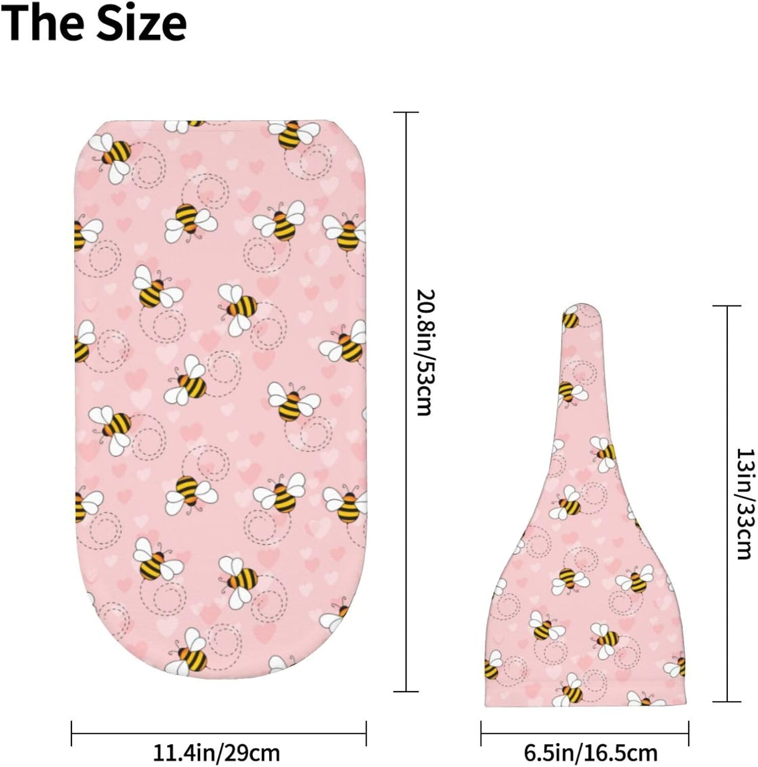 Sozzjile Cute Bee Swaddle Blanket Beanie Set for Newborn
