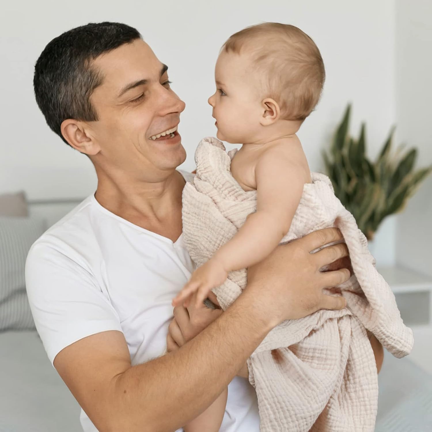 Lulumoon Muslin Swaddle Blanket 2 Pack - Soft Cotton Baby Blanket
