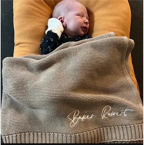 Personalized Embroidered Baby Blanket with Name 1